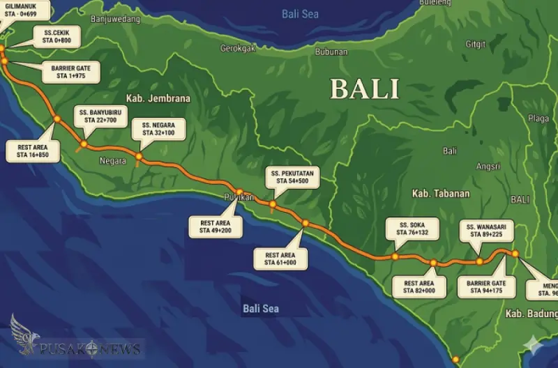 Ilustrasi Jalan Tol Pulau Bali
©PusakoNews.com/red