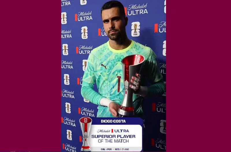 Pemain Terbaik Pertandingan Superior Michelob Ultra, Diogo Costa (Portugal)
