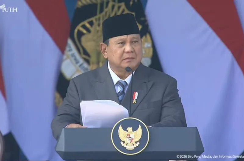Presiden Prabowo Subianto di Hari Bhayangkara ke-80
