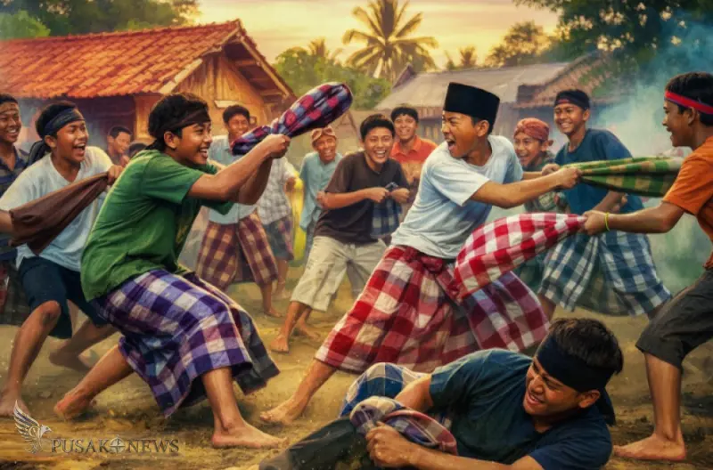 Ilustrasi-Perang Sarung