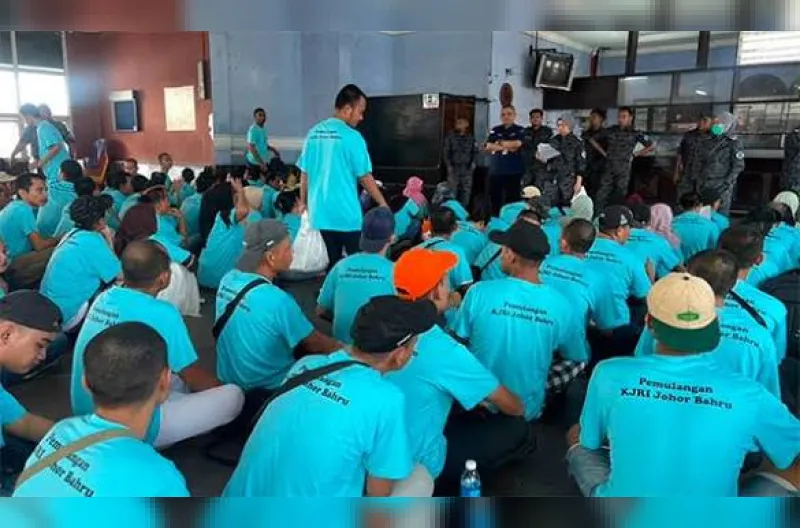 Sebanyak 307 WNI Dipulangkan dari Johor Malaysia, 300 Tahanan Imigrasi