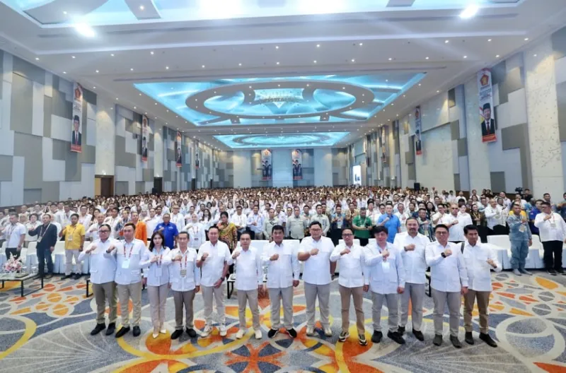 Gerindra Sulut Unjuk Kekuatan, Ribuan Kader Padati Rakerda Bersama Dasco