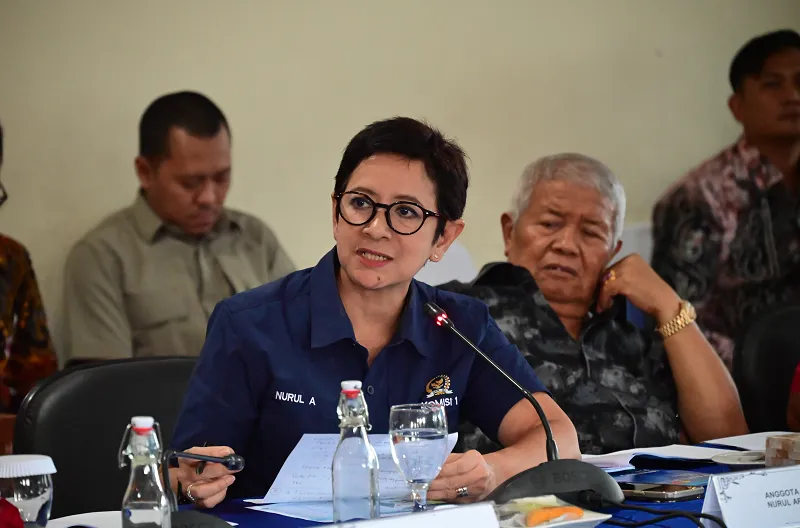Anggota Komisi I DPR RI Nurul Arifin, dalam Kunjungan Kerja Spesifik Komisi I DPR RI ke Pangkalan Udara (Lanud) I Gusti Ngurah Rai, Badung, Provinsi Bali, Jumat (26/06/2026).