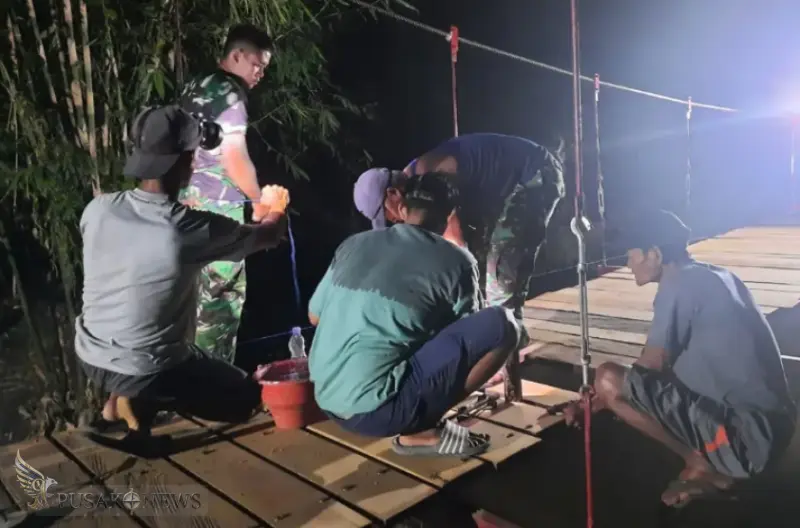 Pembangunan Jembatan Perintis Garuda Dipercepat hingga Malam Demi Akses Warga