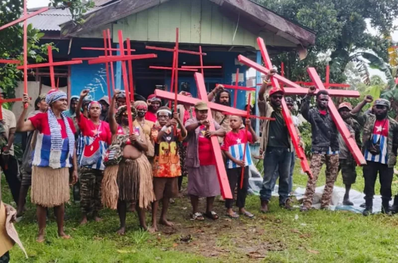 Pikul Salib Merah: KNPB Mimika serahkan tuntutan rakyat kepada DPRK