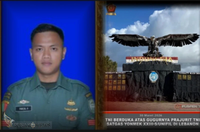 Praka Farizal Rhomadhon, Prajurit TNI yang tergabung dalam Kompi C UNP 7-1 Satgas Yonmek XXIII-S/ UNIFIL
©PusakoNews.com/red
