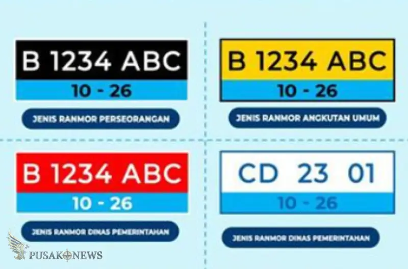 5 Warna Pelat Nomor Kendaraan Listrik dan jenis penggunaannya