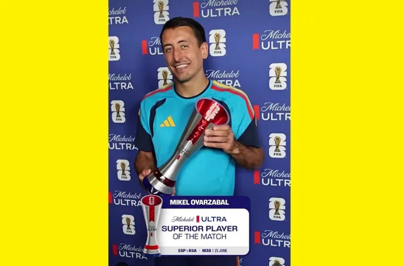 Pemain Terbaik Pertandingan Michelob Ultra Superior, Mikel Oyarzabal (Spanyol)