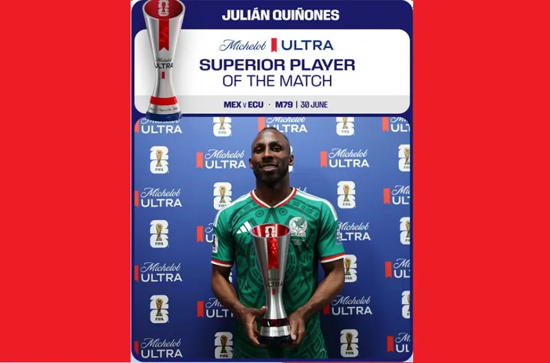 Pemain Terbaik Pertandingan Michelob Ultra Superior, Julian Quinones (Meksiko)