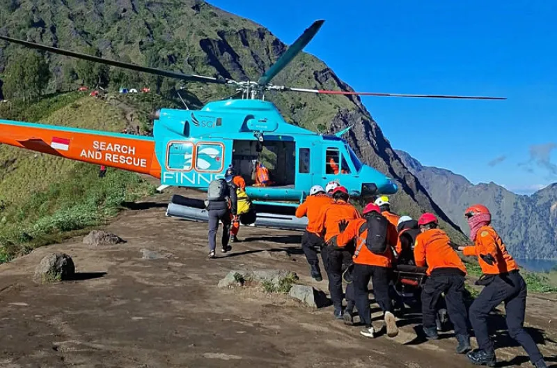 Aksi Heroik 'nan' Dramatis Porter dan Tim SAR Selamatkan Pendaki Malaysia di Jalur Rinjani