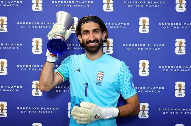 Pemain Terbaik Pertandingan Michelob Ultra Superior, Alireza Beiranvand (Iran)