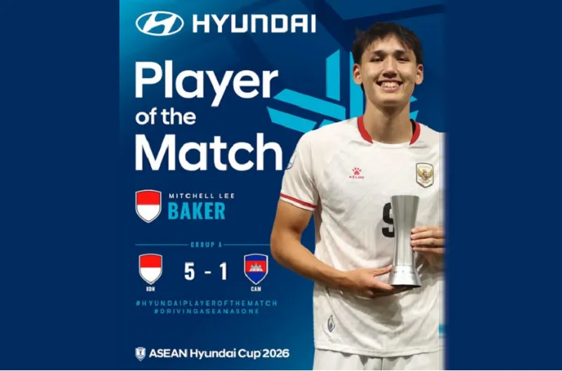Hyundai Player of the Match - Mitchell Baker (#9), Indonesia