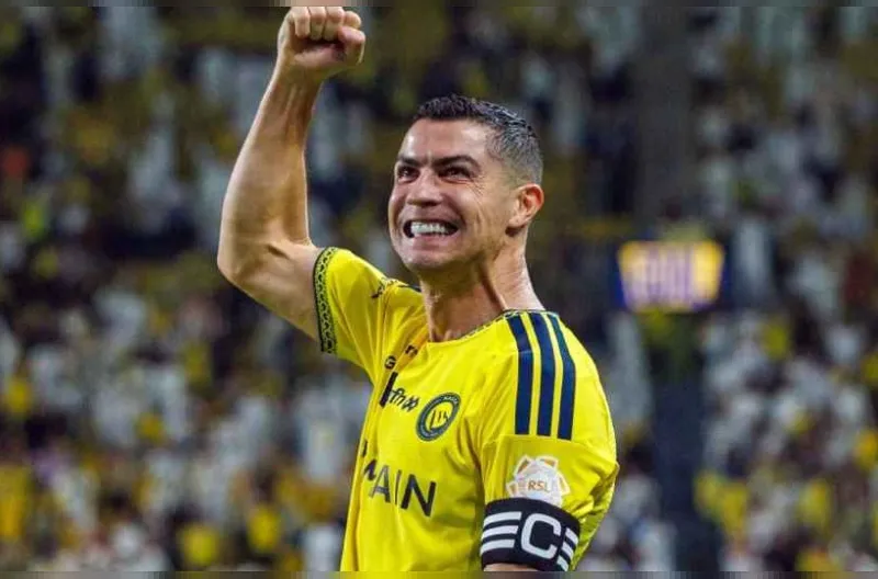 Ronaldo merayakan gol pada menit ke-49 dalam kemenangan Al Nassr 3-1 atas Al Faisaly pada 23 Oktober 2026.