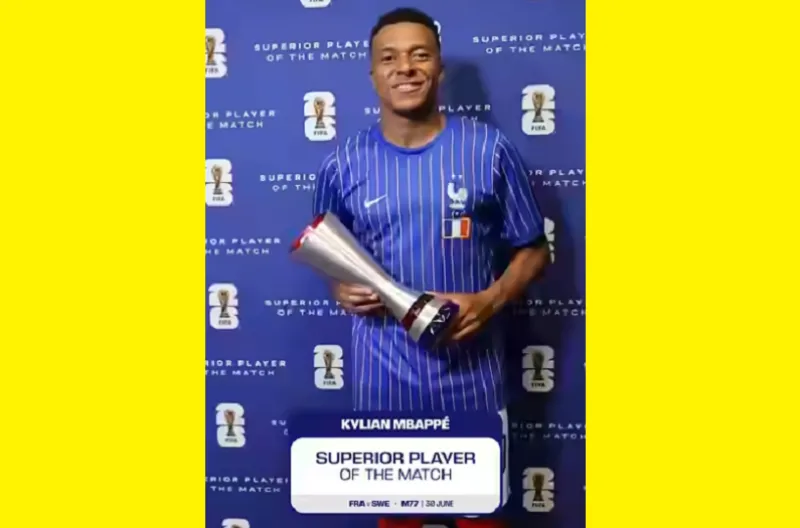 Pemain Terbaik Pertandingan Michelob Ultra, Kylian Mbappe (Prancis)