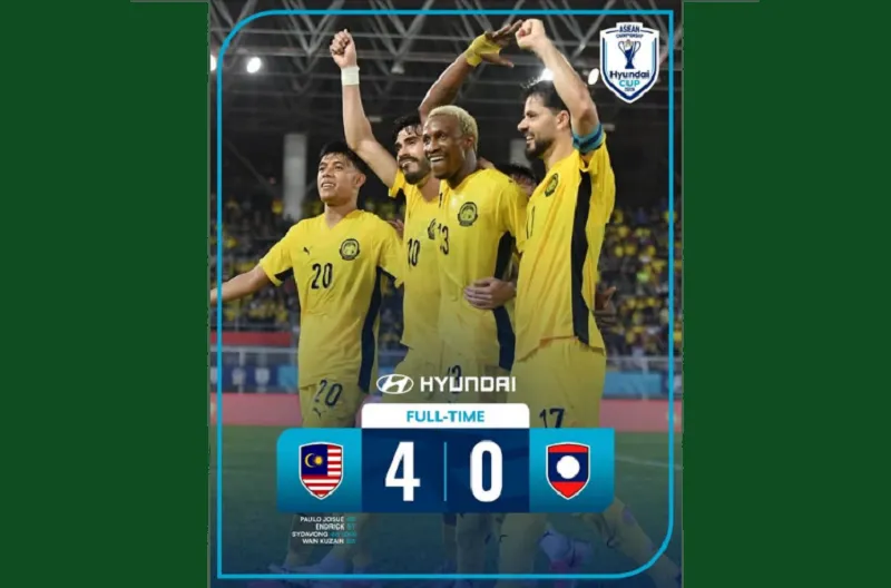 Malaysia Tak Terbendung! Paulo Josué Cs Libas Laos 4-0, Thailand Siaga