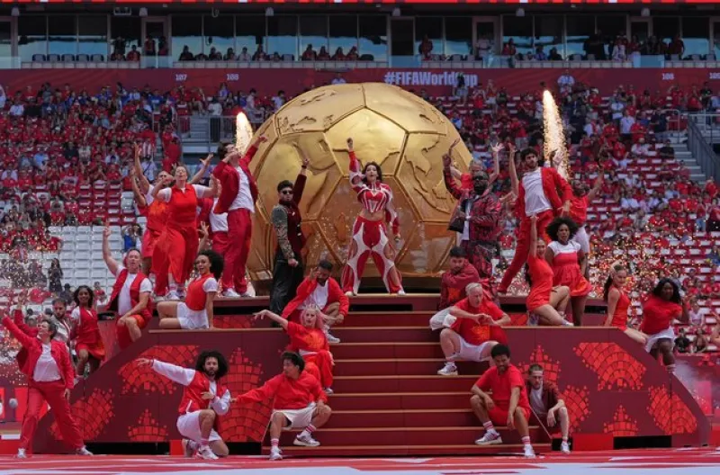 Aksi Sanjoy, Nora Fatehi, dan Vegedream di opening ceremony Piala Dunia 2026 di Kanada