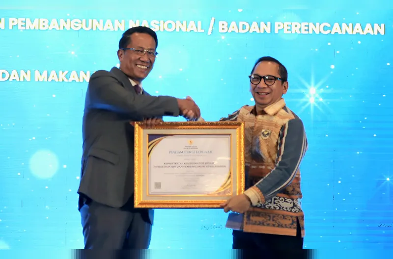 Kementerian Koordinator Bidang Infrastruktur dan Pembangunan Kewilayahan (Kemenko Infra) meraih penghargaan Penilaian Indeks Reformasi Hukum (IRH) Tahun 2026 dengan predikat Istimewa. (15/10/2026).