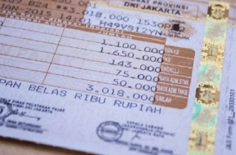 Ilustrasi STNK Kendaran Bermotor