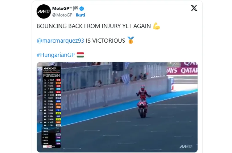 Torehan Kemenangan ke-100 Marc Marquez dan Ducati di GP Hungaria