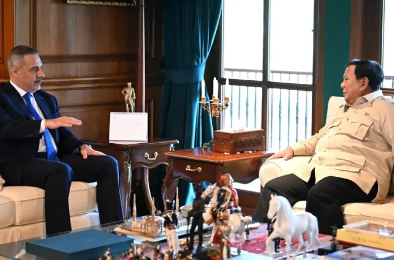 Prabowo Terima Menlu Türkiye di Hambalang, Bahas Palestina dan Konflik Timur Tengah