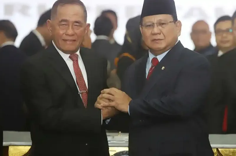 Presiden Prabowo Berikan Penghormatan Terakhir kepada Jenderal TNI (Purn) Ryamizard Ryacudu di Kementerian Pertahanan