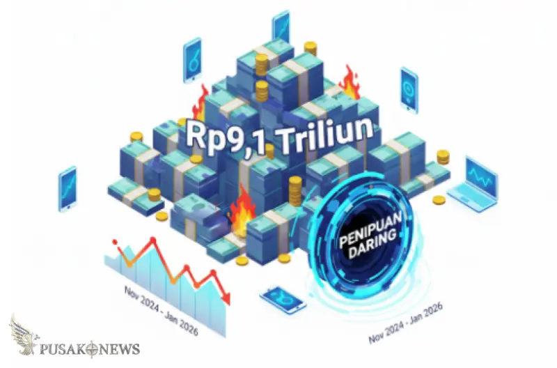 Penipuan Daring Tembus Rp9,1 Triliun, Pemulihan Dana Baru 5 Persen. Kinerja OJK disorot?!