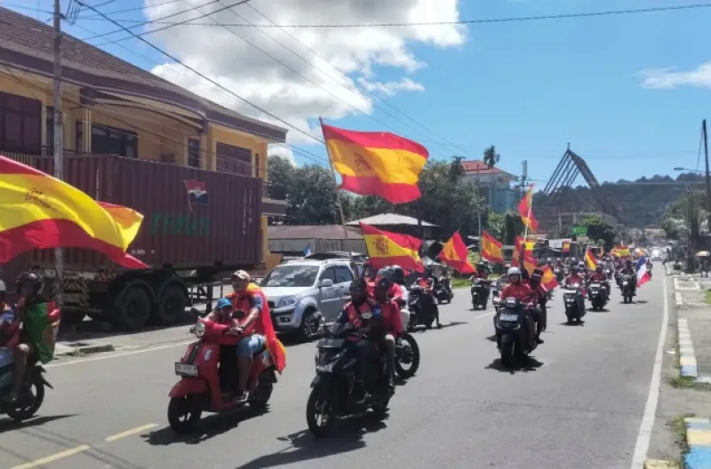 Semaraknya Konvoi Damai Perdana Fans Piala Dunia 2026 di Papua Barat, Wujud Persatuan dalam Euforia Sepak Bola Dunia