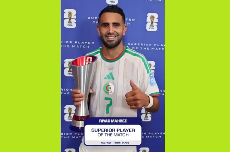 Pemain Terbaik Pertandingan Michelob Ultra Superior, Riyad Mahrez (Aljazair)