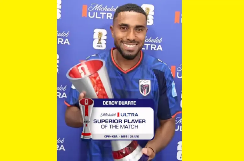 Pemain Terbaik Pertandingan Michelob Ultra Superior, Deroy Duarte (Cape Verde)
