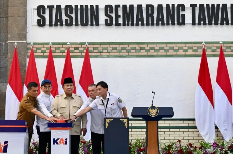 Presiden Prabowo Subianto meresmikan Revitalisasi Stasiun Semarang Tawang di Kota Semarang, Provinsi Jawa Tengah, pada Kamis, 30 Juli 2026