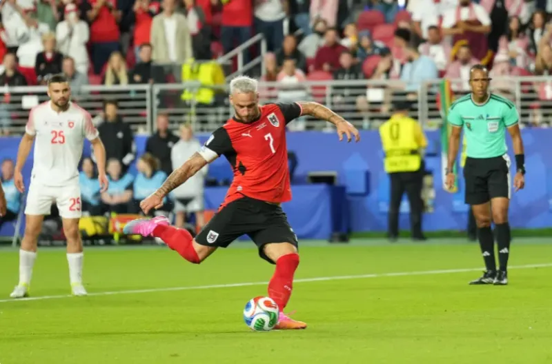 Tendangan penalti Marko Arnautovic pada menit ke-12 waktu tambahan mengantarkan Austria meraih kemenangan 3-1 atas Yordania