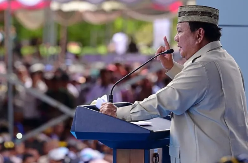 Presiden Prabowo Subianto saat memberikan sambutan pada Puncak Pekan Nasional (PENAS) Petani dan Nelayan XVII di Sport Center Limboto, Kabupaten Gorontalo, Provinsi Gorontalo, Rabu, 24 Juni 2026.