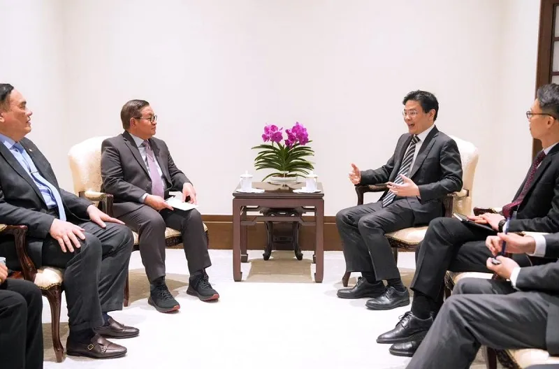 Gubernur DKI Jakarta, Pramono Anung melakukan pertemuan dengan Perdana Menteri Singapura, Lawrence Wong, di Istana Perdana Menteri Singapura, pada Senin (15/6).