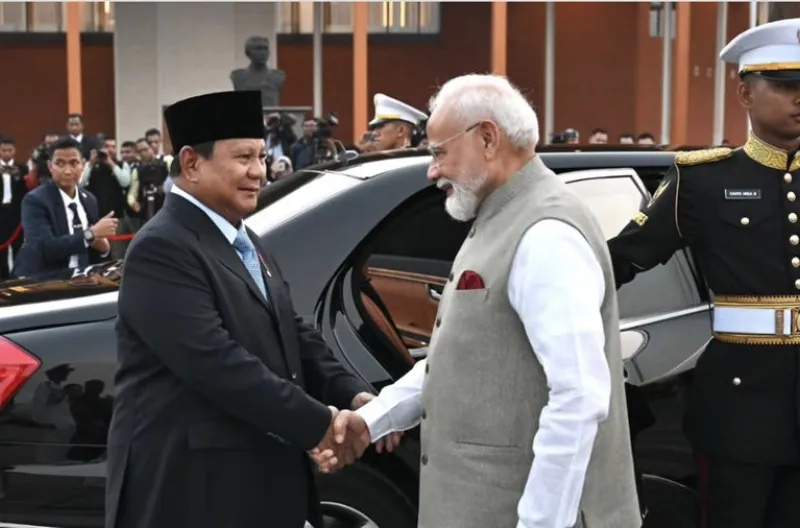 Presiden Prabowo dan PM Narendra Modi