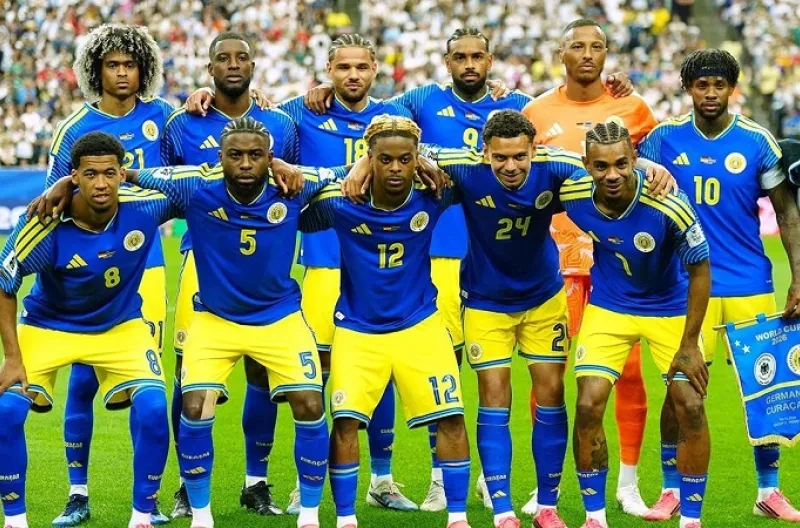 Skuad Timnas Curacao yang memulai debut mereka di Piala Dunia
