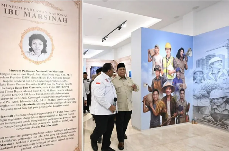 Momen Bersejarah! Prabowo Resmikan Museum Marsinah dan Rumah Singgah di Jawa Timur