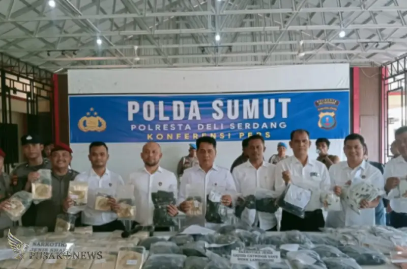Ribuan Ekstasi dan Puluhan Kg Sabu Disita Polresta Deli Serdang