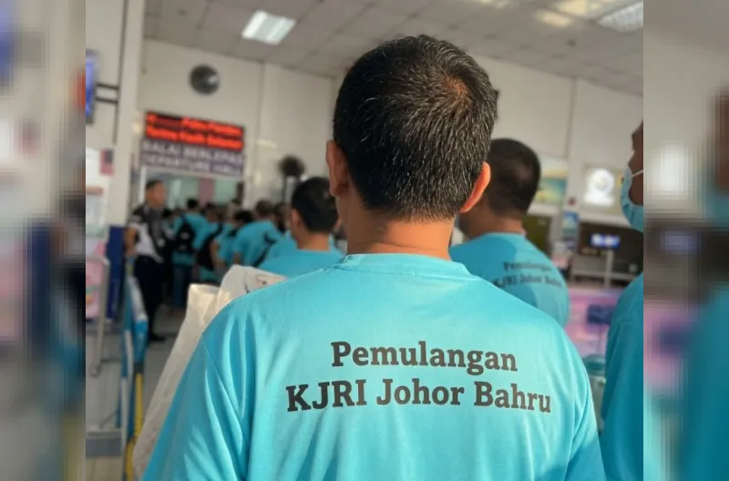 307 WNI Dipulangkan KJRI Johor Bahru dari Johor Malaysia ke Batam